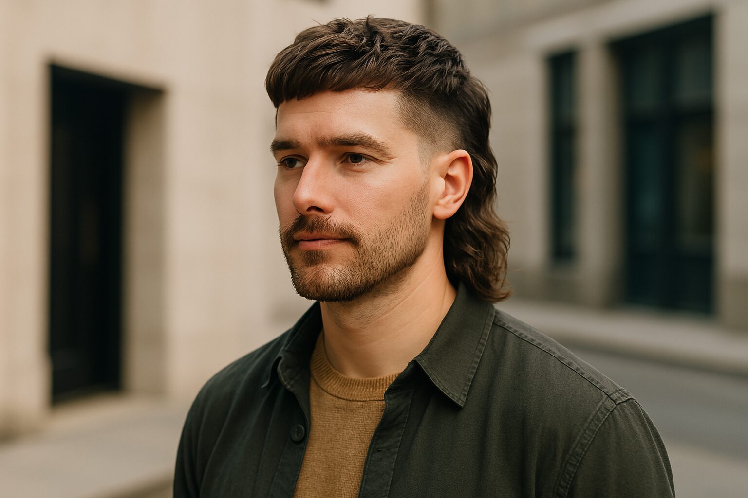 Vokuhila Mullet Frisur Männer