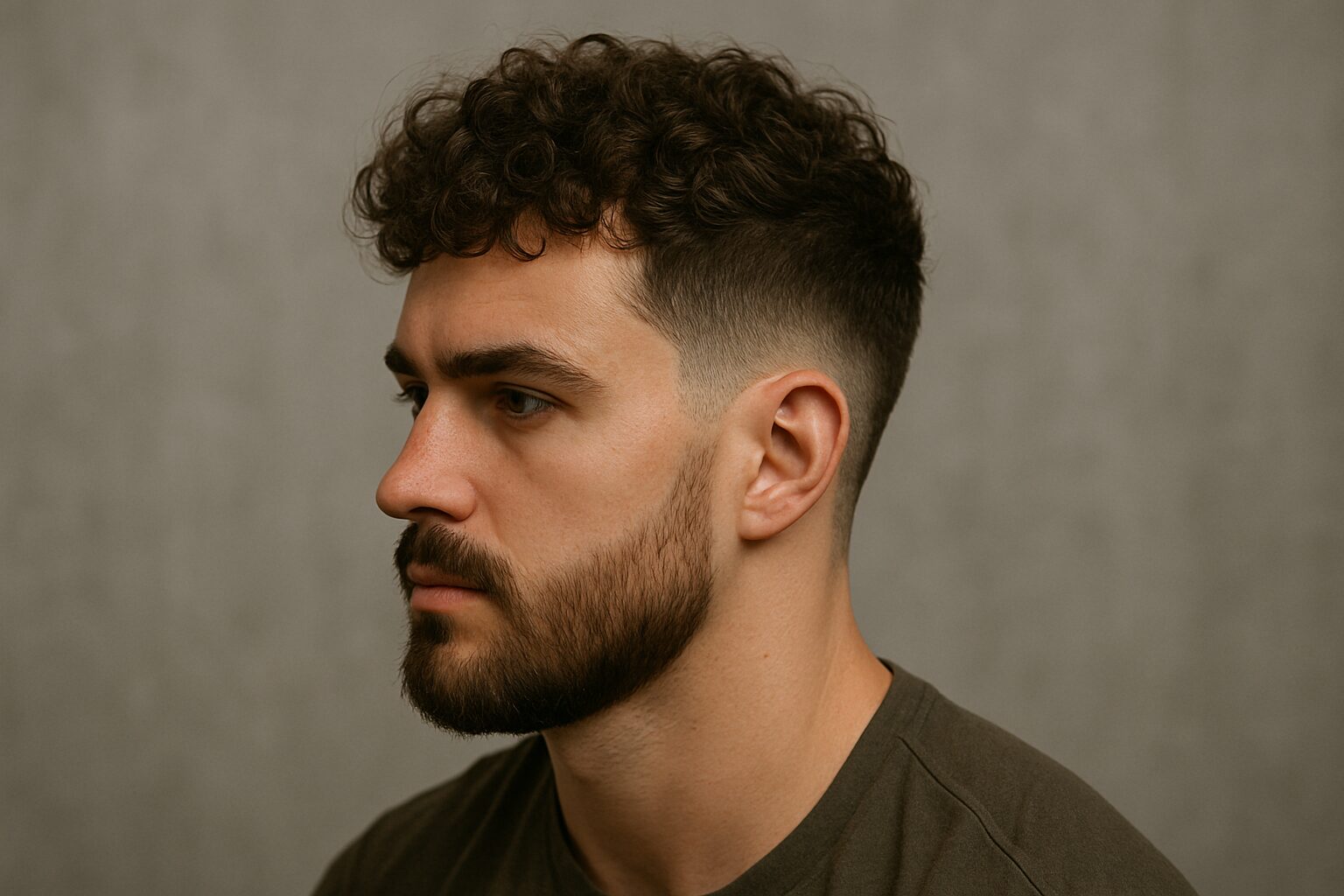 Curly Hair Taper Fade
