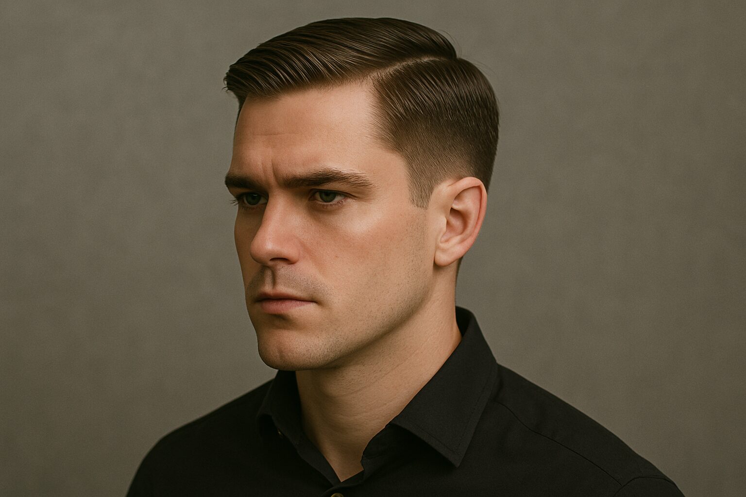Glatte Haare Taper Fade