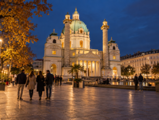 Abendstimmung an der Wiener Karlskirche